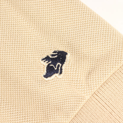 22SS ワンポイント ロゴ 刺繍 コットンポリ 鹿の子 ポロシャツ (053-2160395) / MADE IN JAPAN
