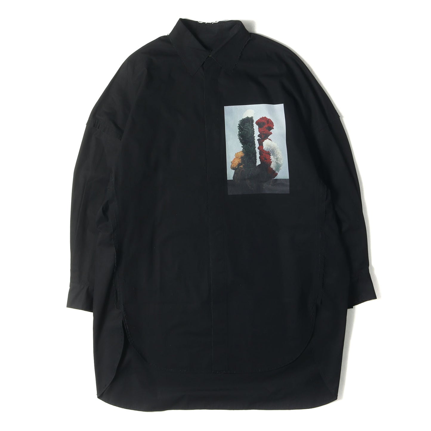 23AW フラワーコラージュ シャツ コート (WVN C-OFF BG PRNT SHIRT 23AW-SH01) / 勅使河原 蒼風 土門 拳