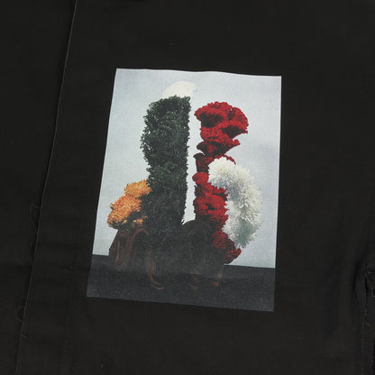 23AW フラワーコラージュ シャツ コート (WVN C-OFF BG PRNT SHIRT 23AW-SH01) / 勅使河原 蒼風 土門 拳