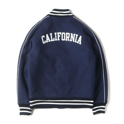 ワッペン刺繍 メルトン スタジャン (VARSITY JACKET)