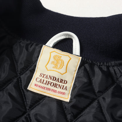 ワッペン刺繍 メルトン スタジャン (VARSITY JACKET)