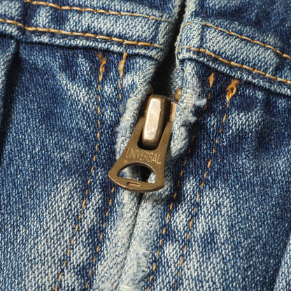 ヴィンテージ加工 デニム ジップ トラッカー ジャケット (3120400080)