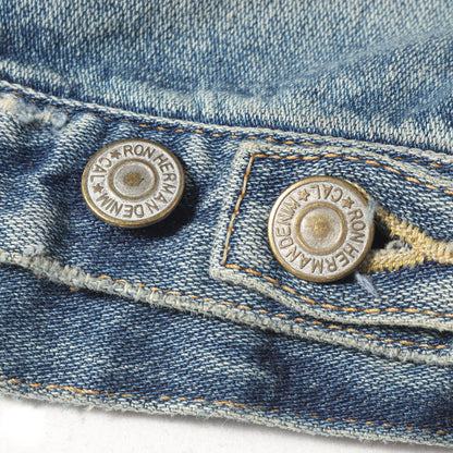 ヴィンテージ加工 デニム ジップ トラッカー ジャケット (3120400080)