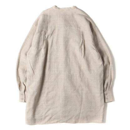 バンドカラー ピンタック プリーツ シャツ (Tops Amy IF-PH19AW-M1)