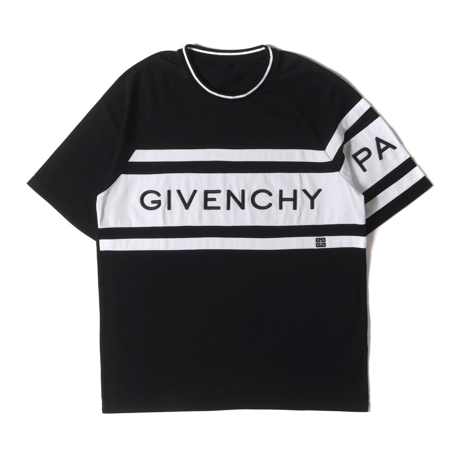 ロゴ 刺繍 ラグラン Tシャツ (4G contrasting slim T-shirt BM70KV3002) / SLIM FIT