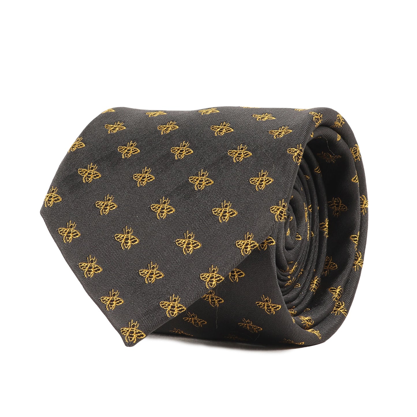 bee ジャガード シルク ネクタイ (Checked bee jacquard silk tie 406352 4E002 562827)