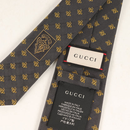 bee ジャガード シルク ネクタイ (Checked bee jacquard silk tie 406352 4E002 562827)
