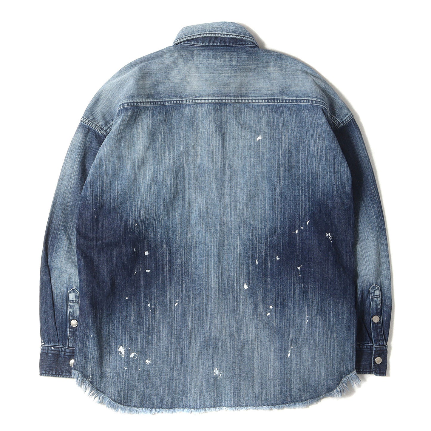 24SS ペイント ダメージ加工 オーバーサイズ デニム シャツ (OVER DENIM SHIRTS RC29-SH-001)