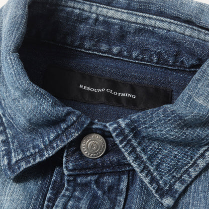 24SS ペイント ダメージ加工 オーバーサイズ デニム シャツ (OVER DENIM SHIRTS RC29-SH-001)