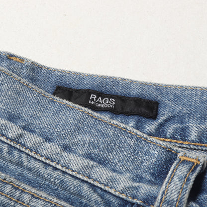 クラッシュ ダメージ加工 スリム ストレート デニム パンツ (NEW SLIM ５P DENIM 211317102) / ボタンフライ