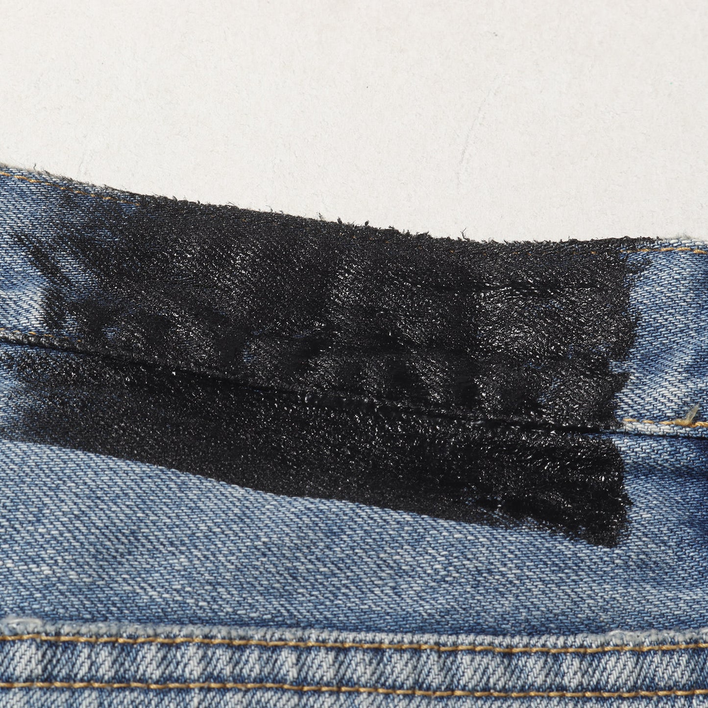 クラッシュ ダメージ加工 スリム ストレート デニム パンツ (NEW SLIM ５P DENIM 211317102) / ボタンフライ