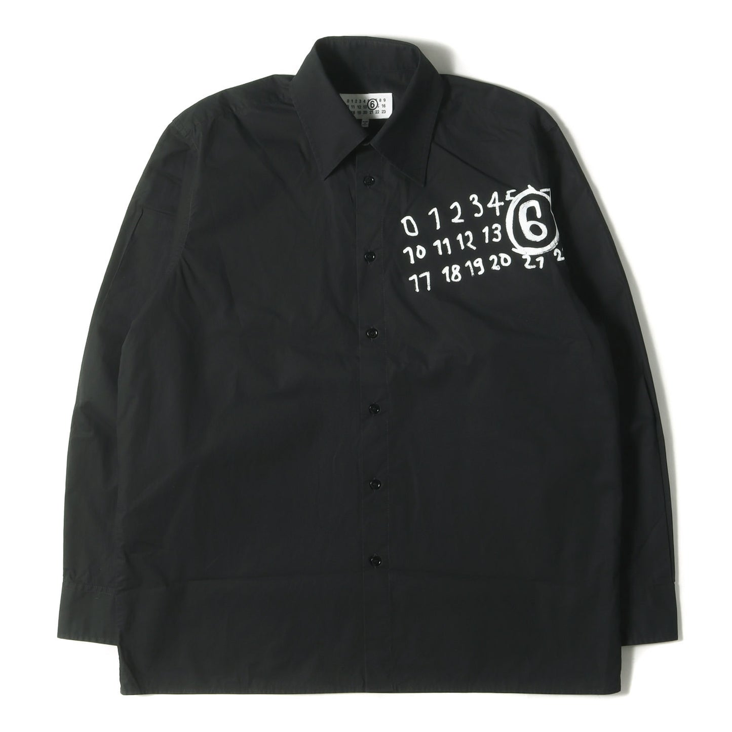 24AW カレンダー ロゴ ポプリン ドレス シャツ (SH2DT0010 S47294) / MM6