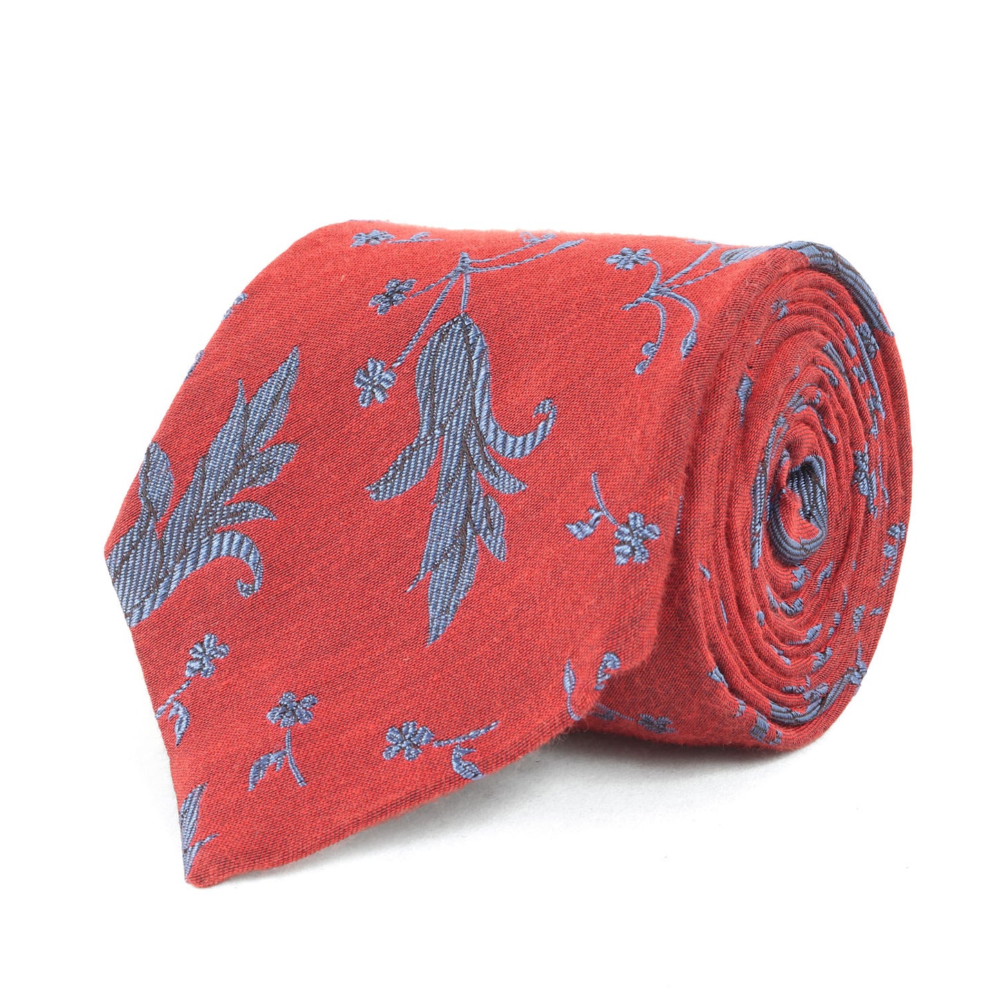 フラワー柄 シルク/コットン ネクタイ