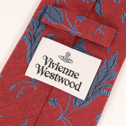 フラワー柄 シルク/コットン ネクタイ