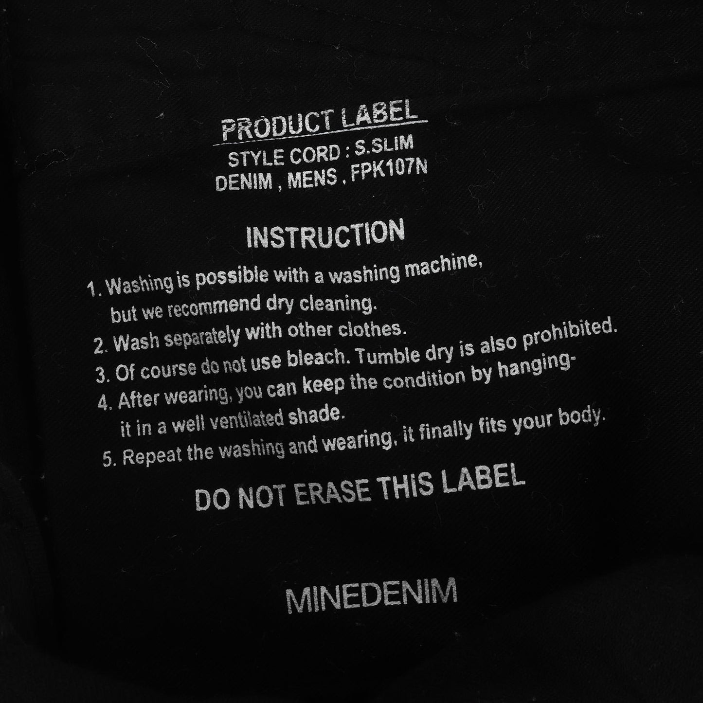 スーパースリム ストレッチ デニム スキニー パンツ (S.Slim STR OWS FPK107N-99) / ボタンフライ