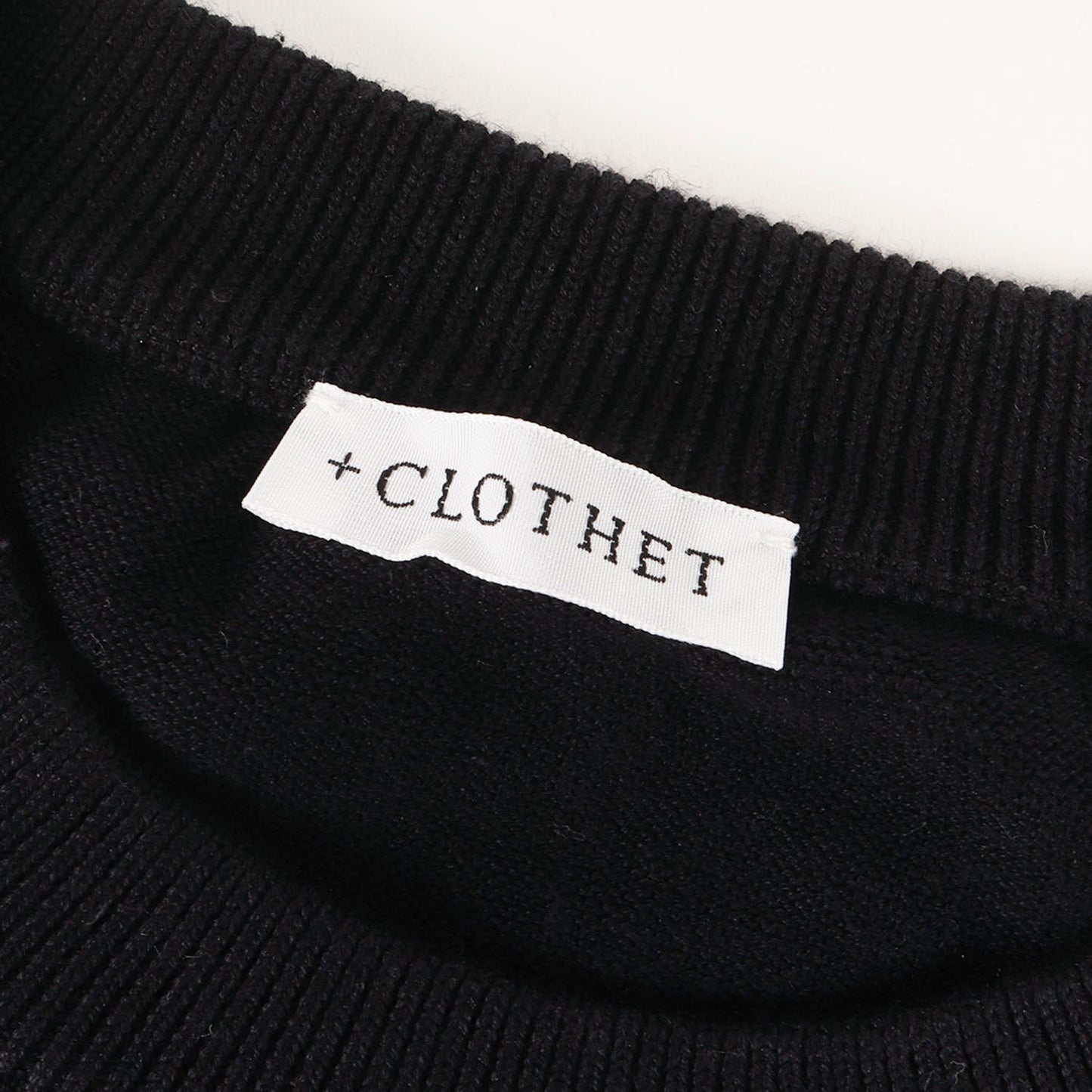 ハイゲージ クルーネック スビンコットン ニットソー (CLF-80009) / +CLOTHET