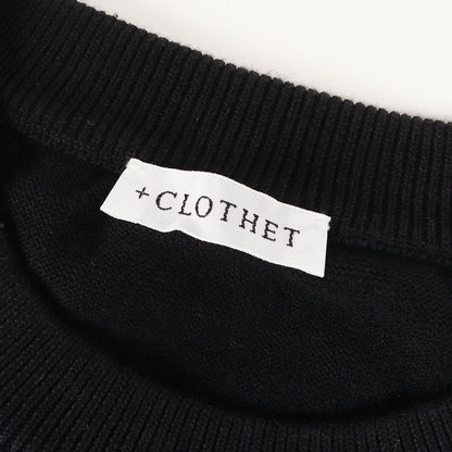 ハイゲージ クルーネック スビンコットン ニットソー (CLF-80009) / +CLOTHET