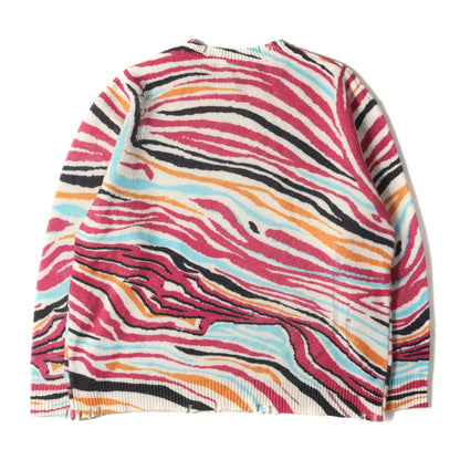 22AW ダメージ加工 マルチ ゼブラ ニット (SUNNY DISTRESSED SWEATER)