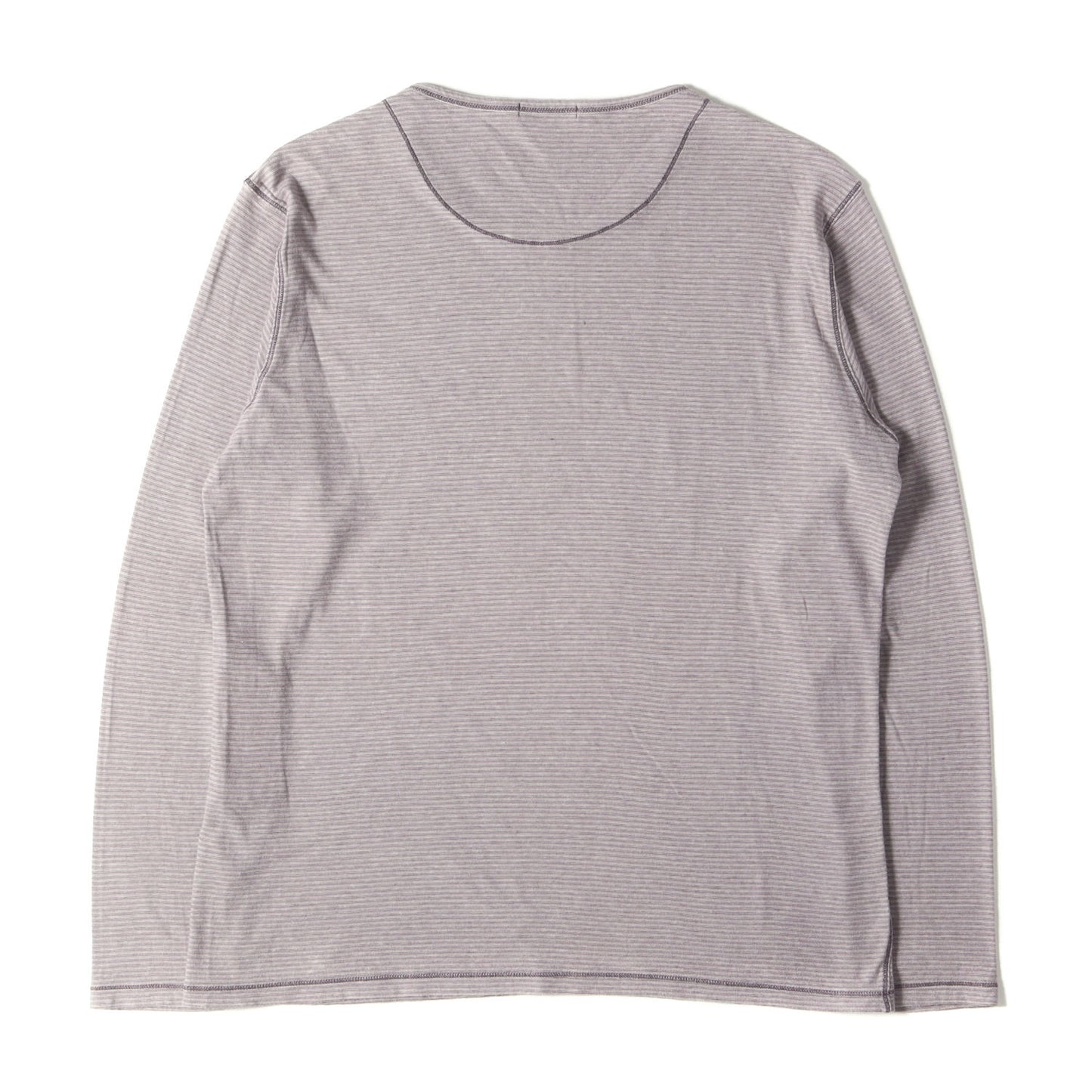 ワンポイント ホースマーク 刺繍 ボーダー カットソー