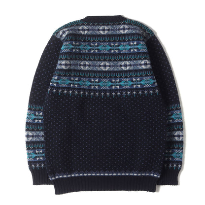 フェアアイル バーズアイ ジャガード ニット セーター (MK158)