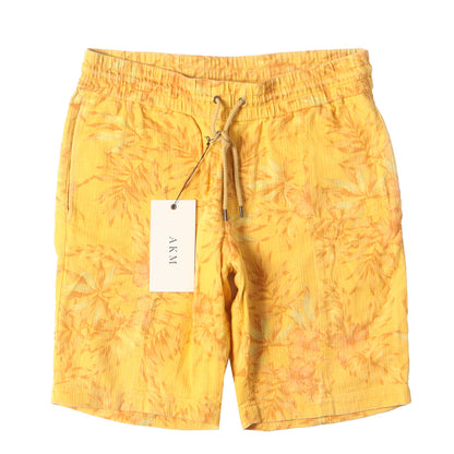 ボタニカル コットン リネン ハーフ バミューダ ショート パンツ (P054 CNL003)