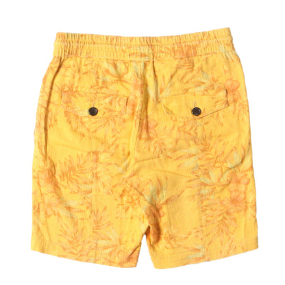 ボタニカル コットン リネン ハーフ バミューダ ショート パンツ (P054 CNL003)