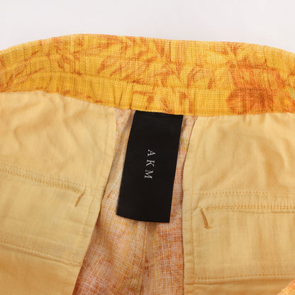 ボタニカル コットン リネン ハーフ バミューダ ショート パンツ (P054 CNL003)