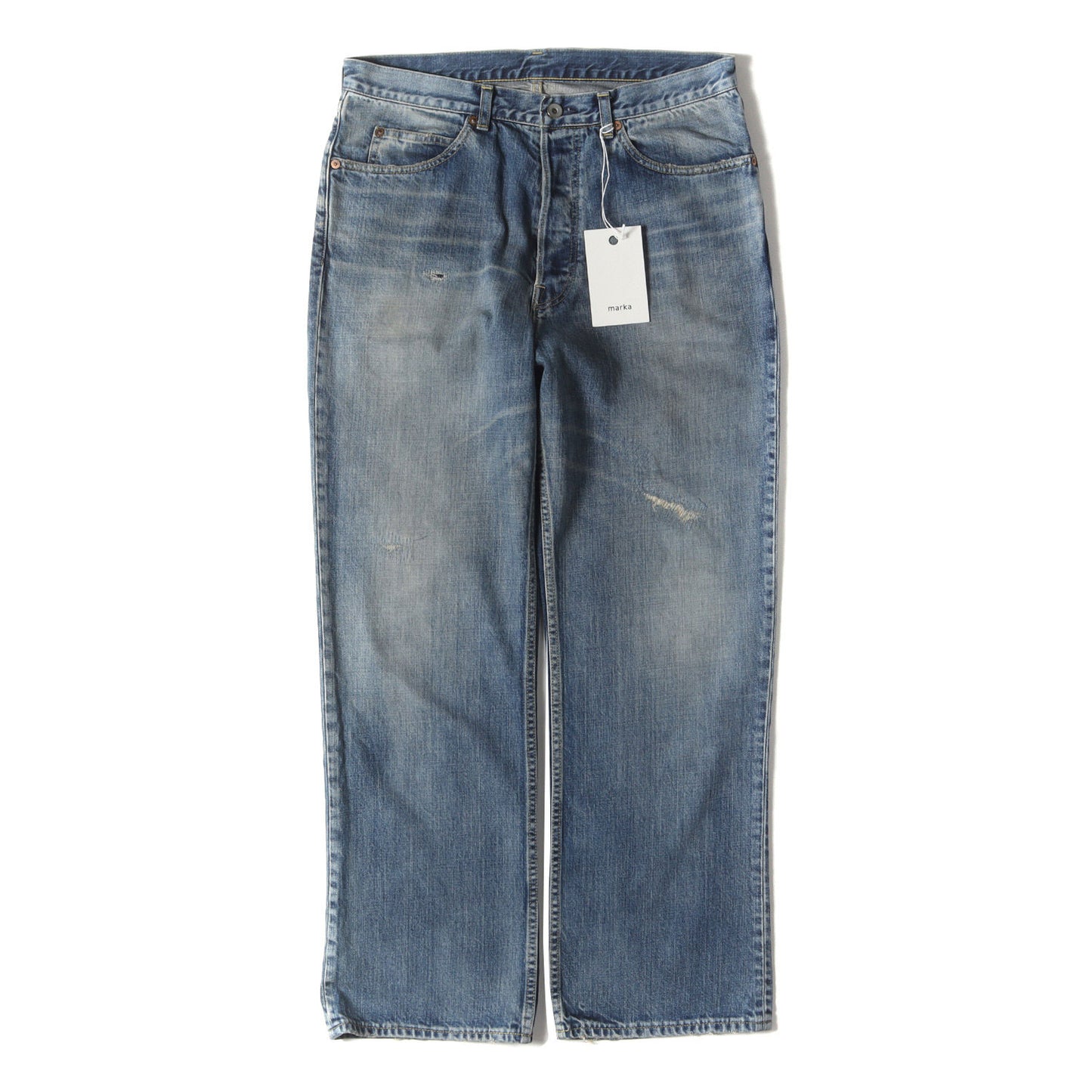 24SS ヴィンテージ加工 シューカット デニム パンツ (ORGANIC COTTON 12oz DENIM SHOE CUT JEANS M24A-04PT22C)