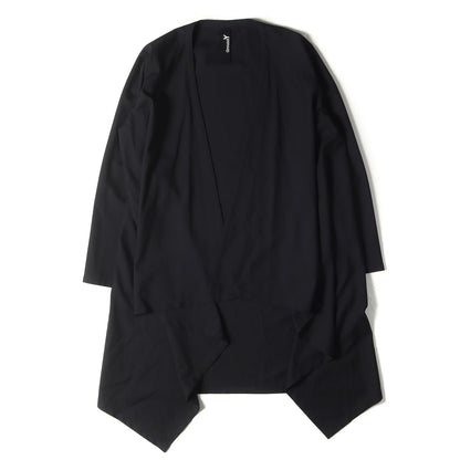 ウールポリ ツイル ギャバ ボタンレス ロング ジャケット (T/W Gabardine Long Drape Jacket GA-D06-100)