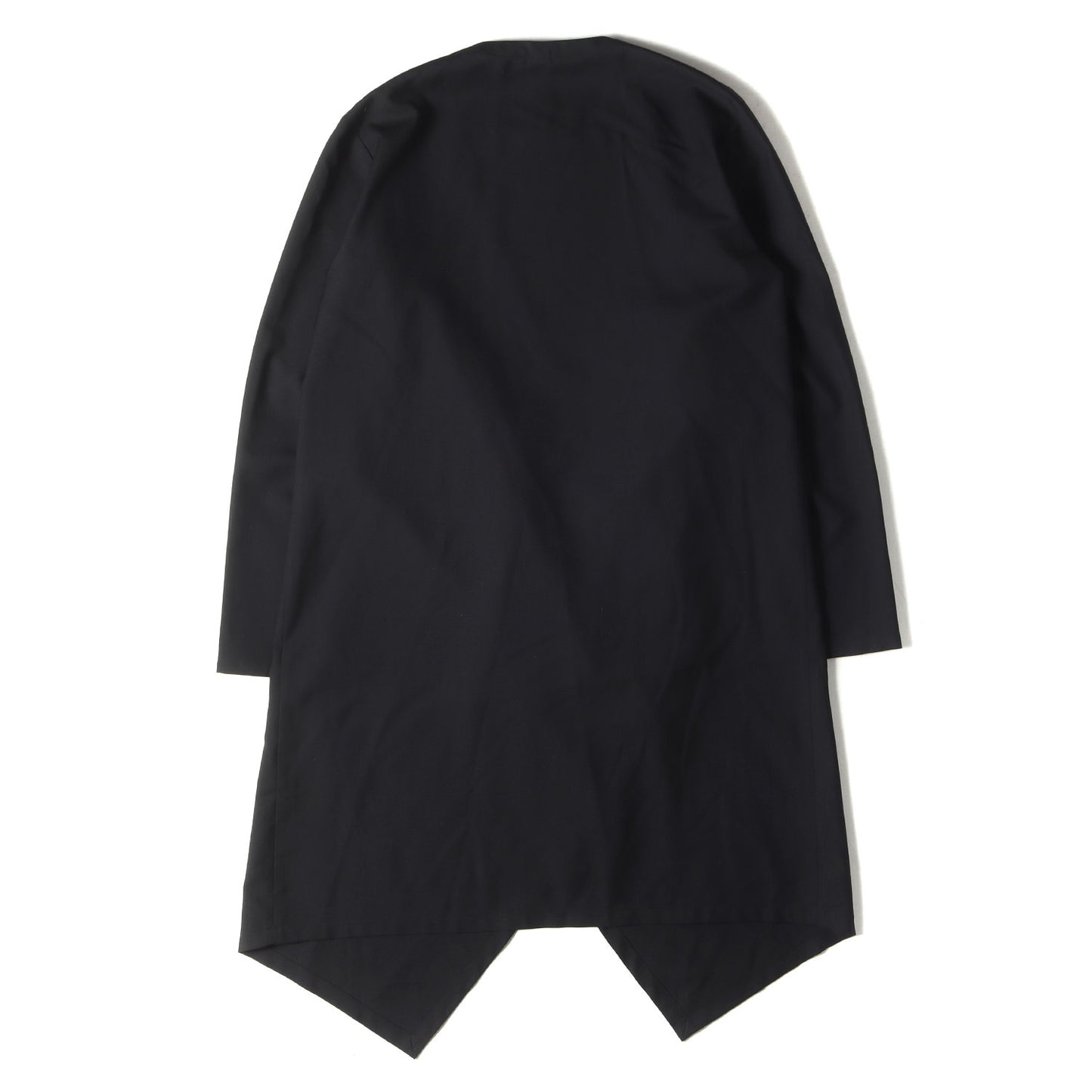 ウールポリ ツイル ギャバ ボタンレス ロング ジャケット (T/W Gabardine Long Drape Jacket GA-D06-100)