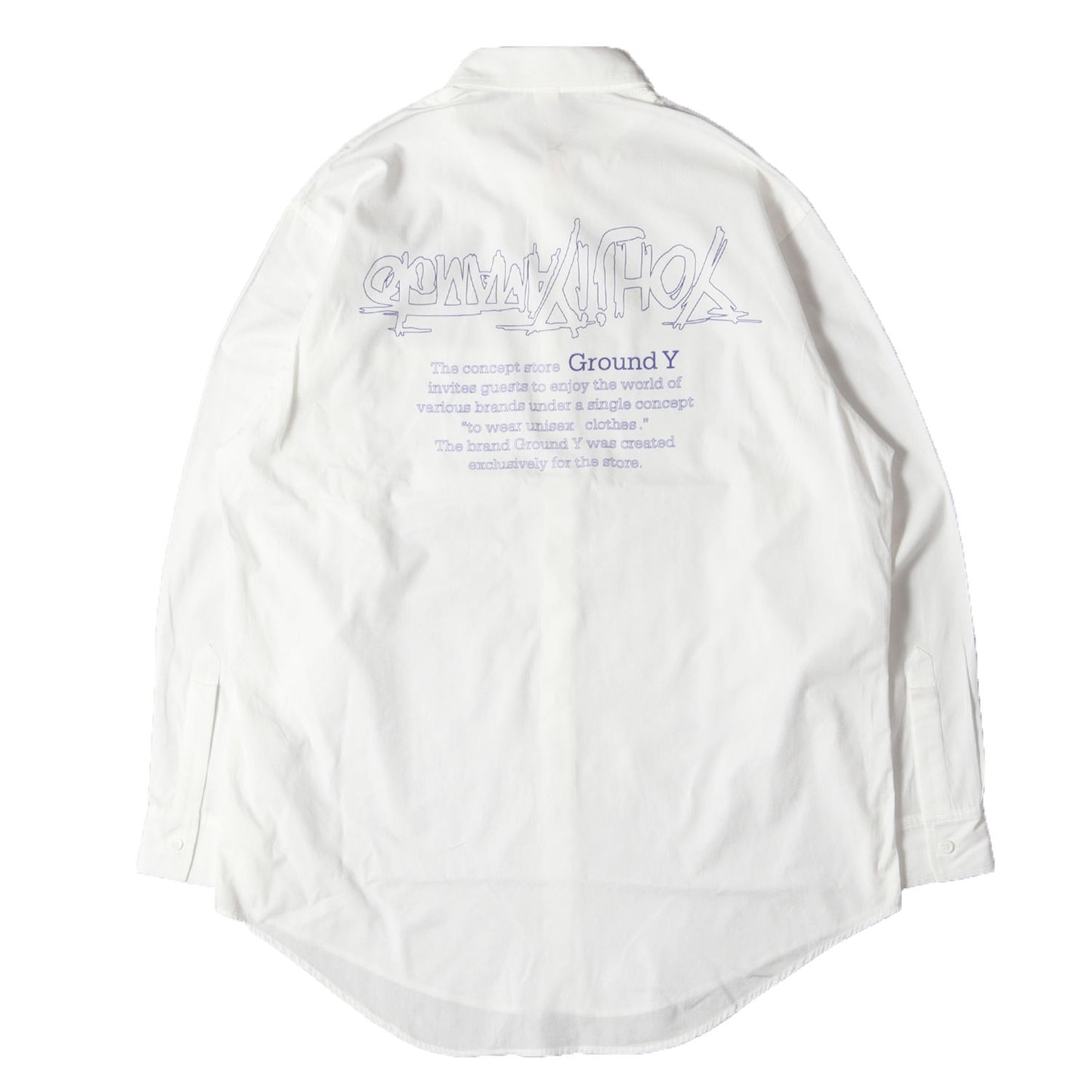 バックロゴ ブロード ドレス シャツ (Upside Down LOGO Basic Shirt GA-B21-020)