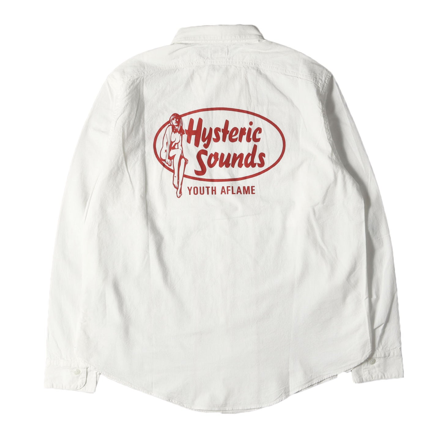 × BIG YANK HYS SOUNDS プリント 長袖 シャンブレー ワーク シャツ (02172AH06)