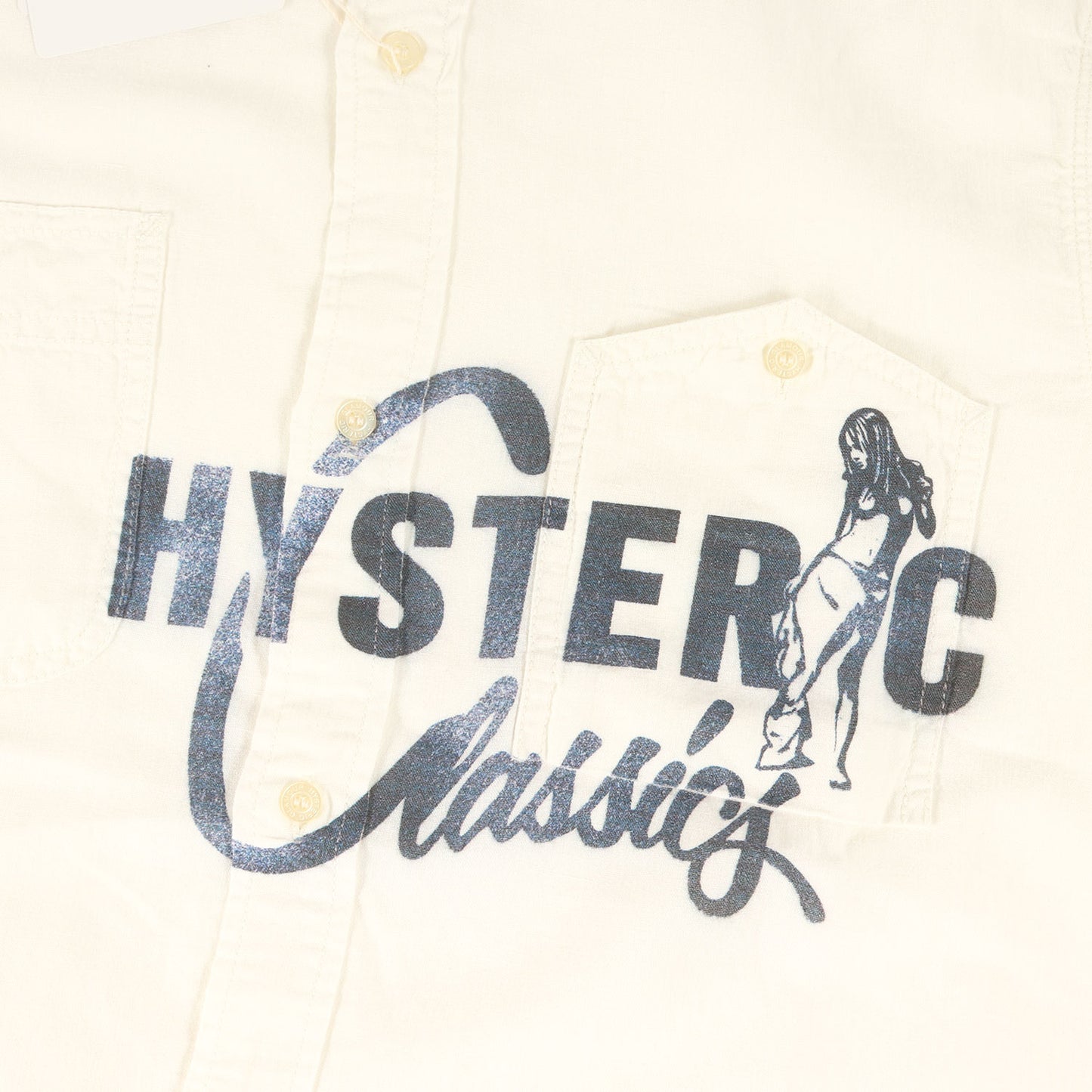 CLASSICS プリント コットン リネン 長袖 ワーク シャツ (02171AH04)