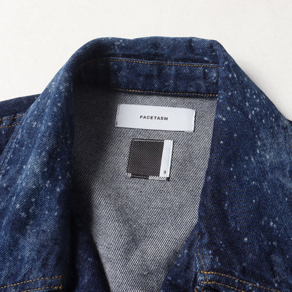 24AW ハイブリーチ加工 デニム ダブルブレスト ライダース ジャケット (GALAXY DENIM RIDERS JACKET KR-JK-M08)