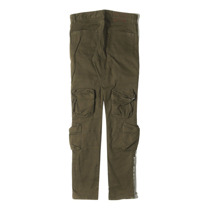 裾ジップ ストレッチ ピーチスキン カーゴ パンツ (TYPE-2 SLIM CARGO PANTS)