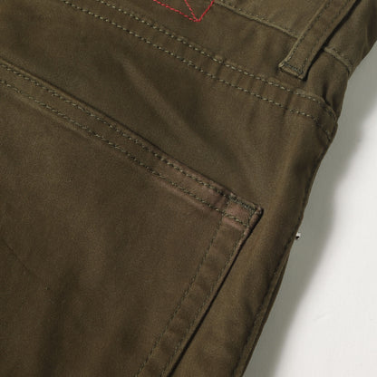 裾ジップ ストレッチ ピーチスキン カーゴ パンツ (TYPE-2 SLIM CARGO PANTS)