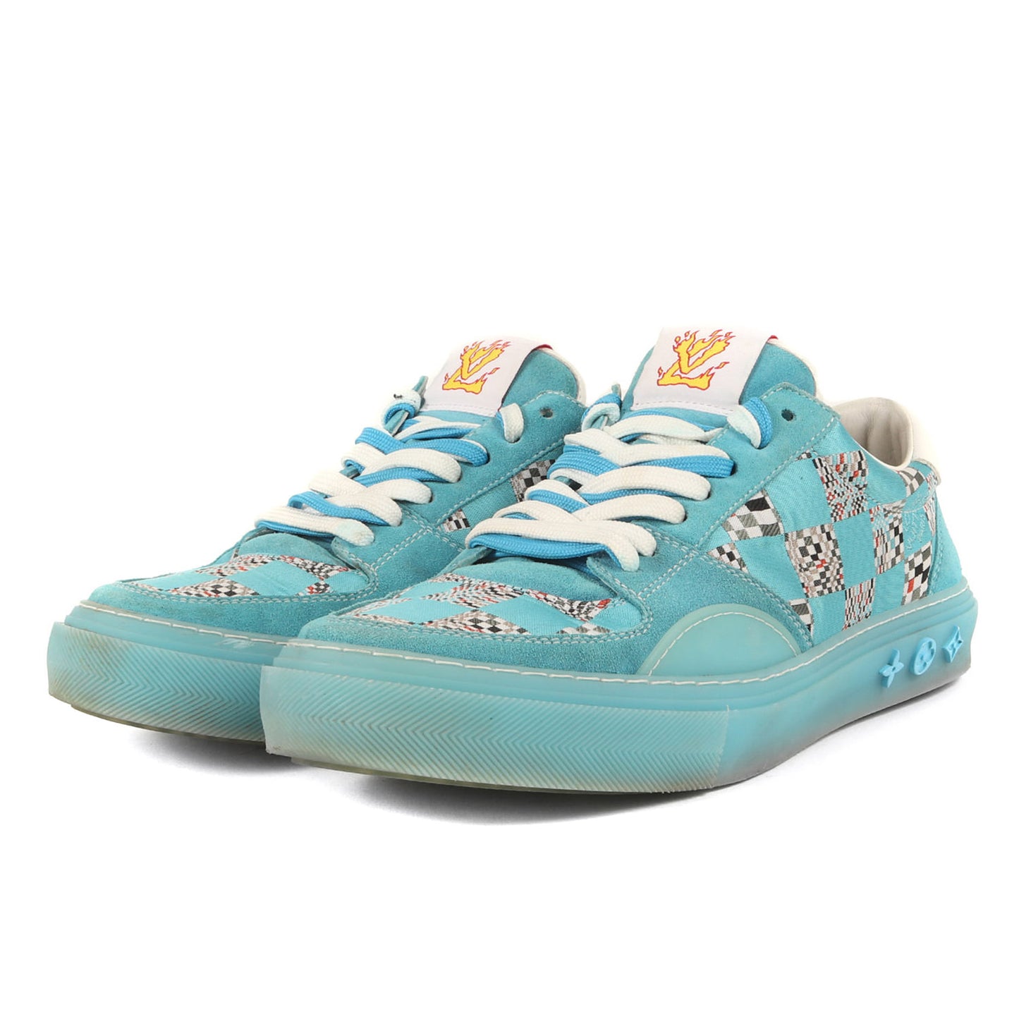 21SS Virgil Abloh LVオリ・ライン ディストーテッド ダミエパターン ローカット スニーカー