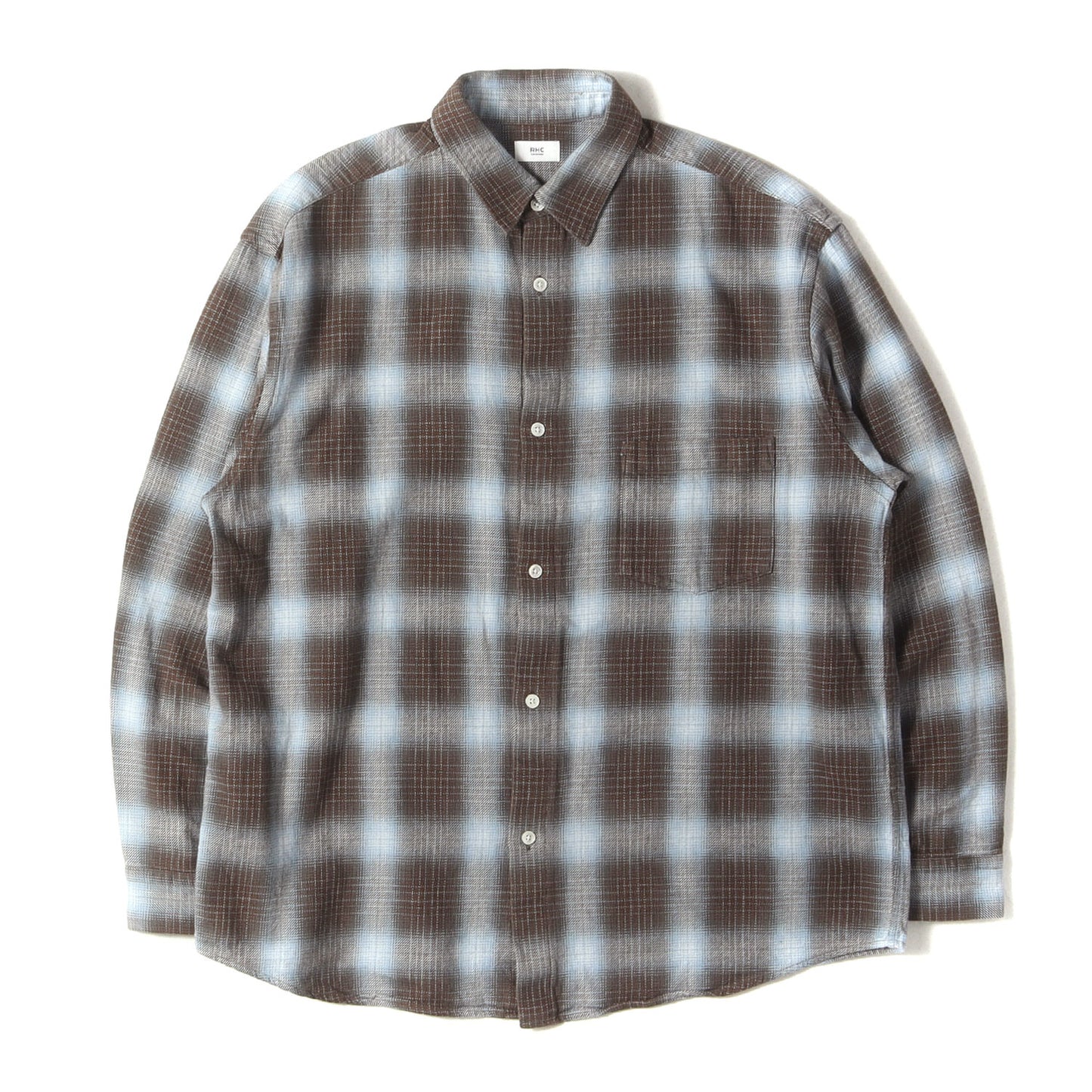 24AW オンブレチェック フランネル シャツ (Indigo Checked Shirt 4020700190)