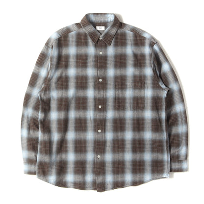 24AW オンブレチェック フランネル シャツ (Indigo Checked Shirt 4020700190)