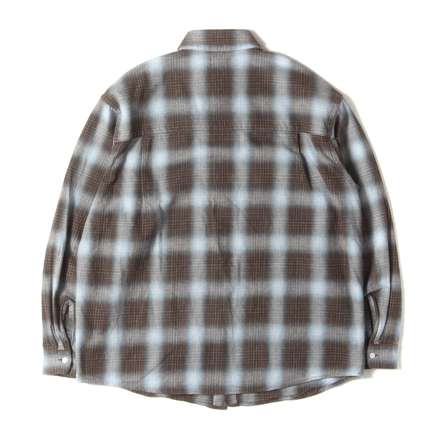 24AW オンブレチェック フランネル シャツ (Indigo Checked Shirt 4020700190)