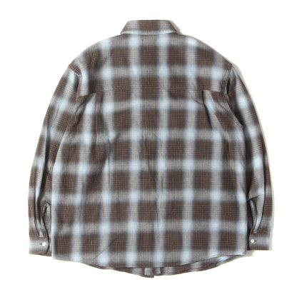 24AW オンブレチェック フランネル シャツ (Indigo Checked Shirt 4020700190)