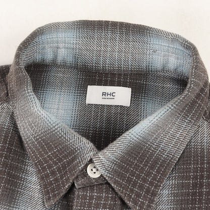 24AW オンブレチェック フランネル シャツ (Indigo Checked Shirt 4020700190)