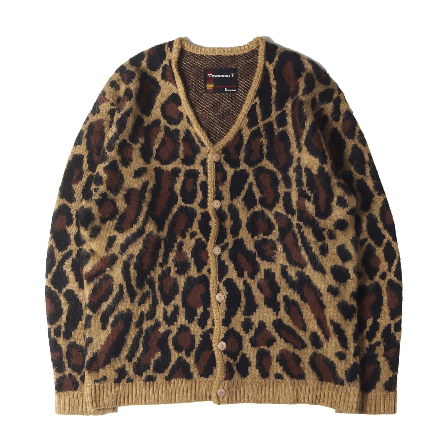 24AW × TOWN CRAFT 別注 レオパード アクリル ニット カーディガン / BEAUTY&YOUTH