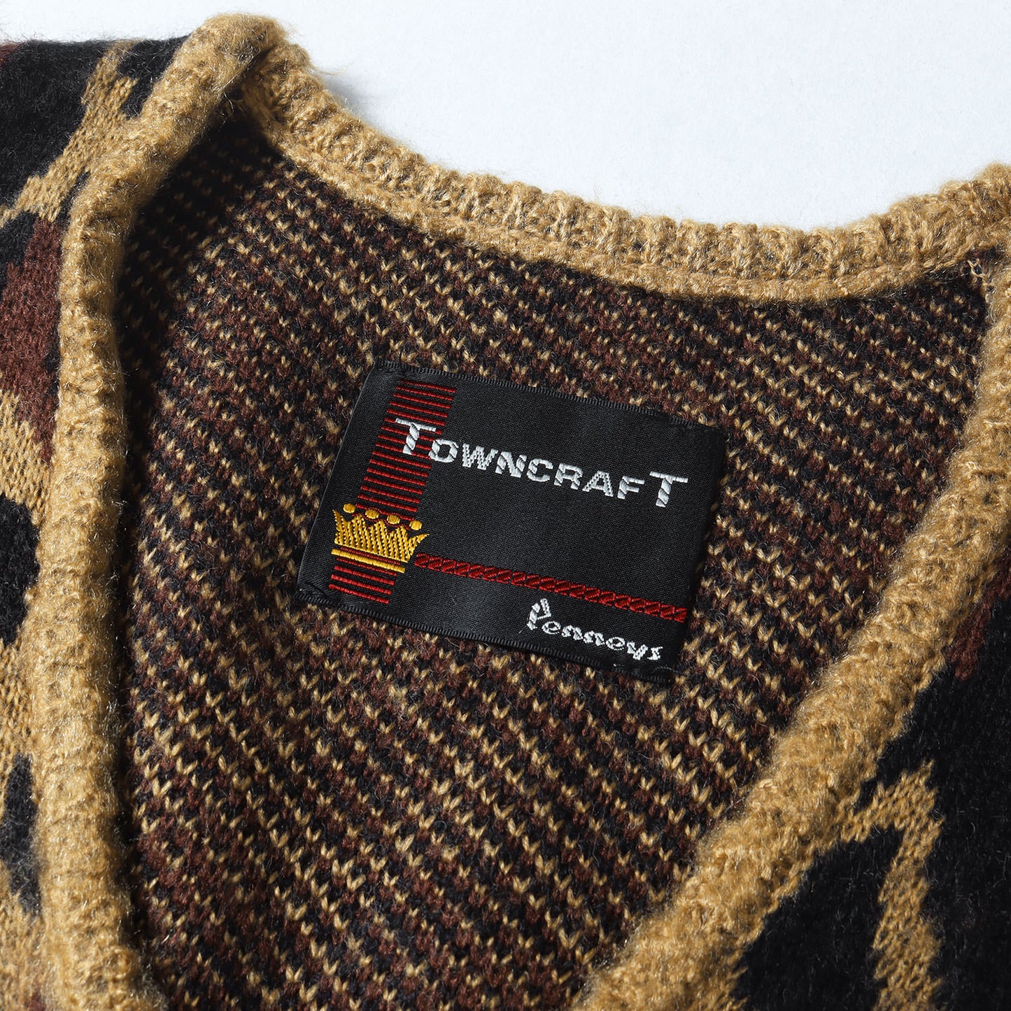 24AW × TOWN CRAFT 別注 レオパード アクリル ニット カーディガン / BEAUTY&YOUTH