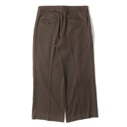 24AW ガンクラブチェック ツータック ワイド バギー スラックス パンツ (LE JAPON DOKAN チェックワイドスラックス 24-030-312-2004-3-0)
