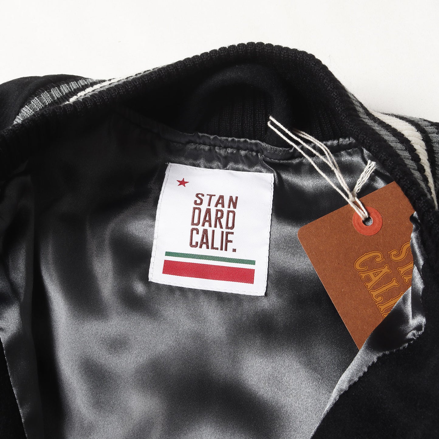 23AW ロゴ チェーン刺繍 レザースリーブ メルトン スタジャン (SD VARSITY JACKET)