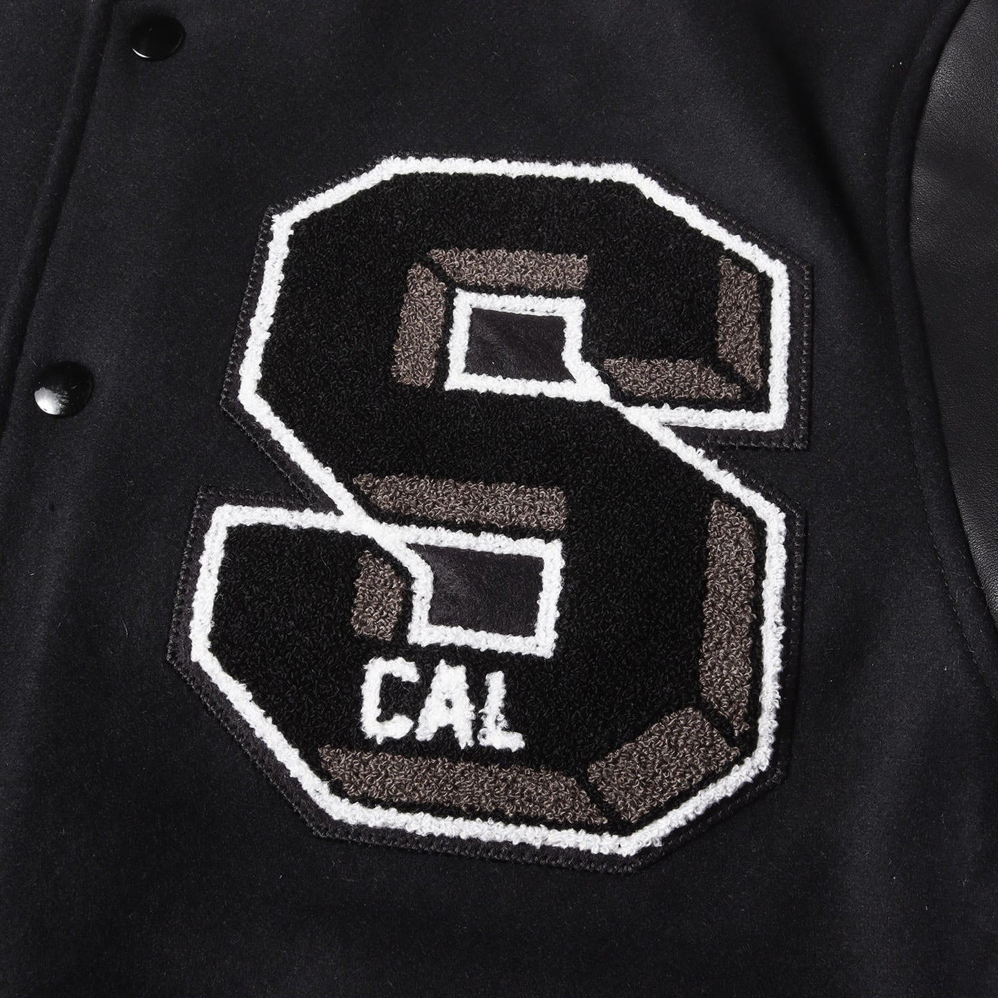 23AW ロゴ チェーン刺繍 レザースリーブ メルトン スタジャン (SD VARSITY JACKET)