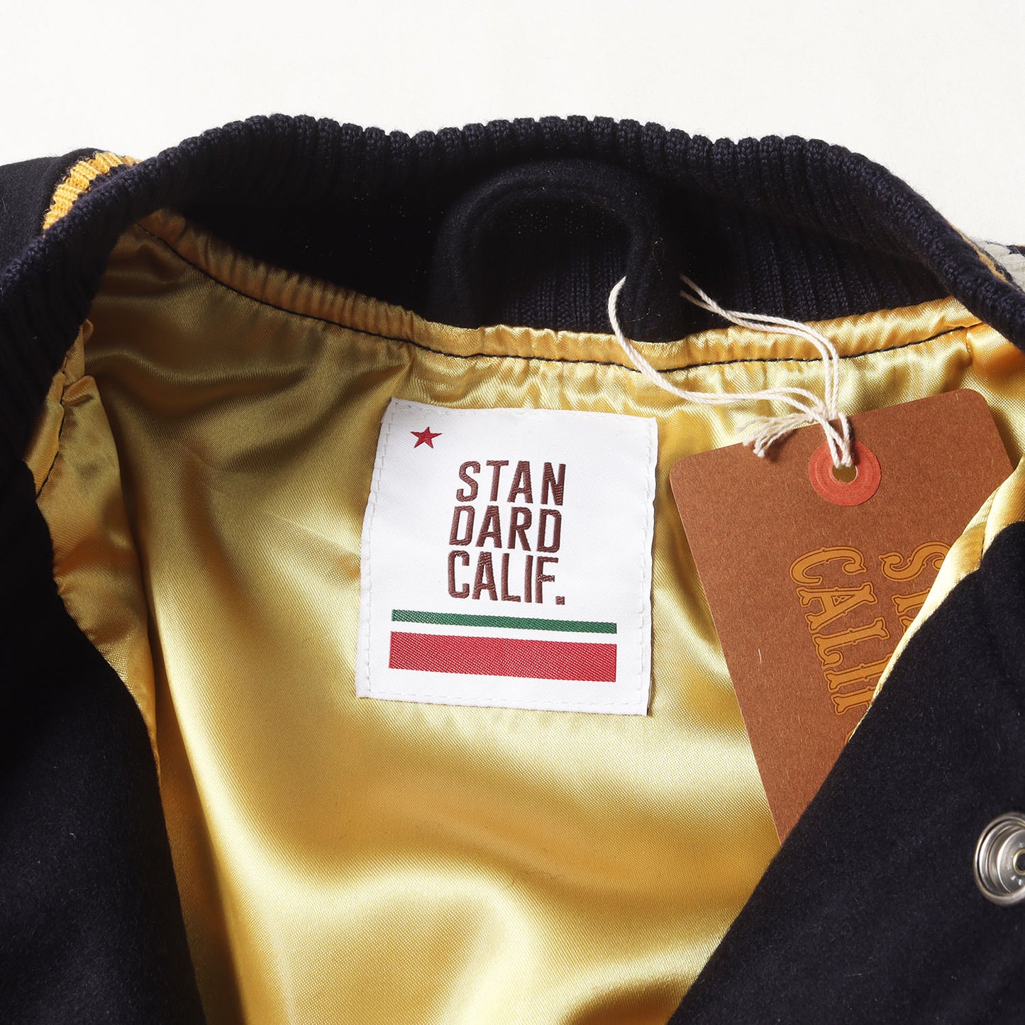 23AW ロゴ チェーン刺繍 レザースリーブ メルトン スタジャン (SD VARSITY JACKET)