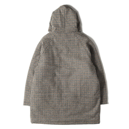 × HARRIS TWEED リバーシブル ウインドウペンチェック キルト フーデッド コート (SD HARRIS TWEED Reversible Hood Coat)