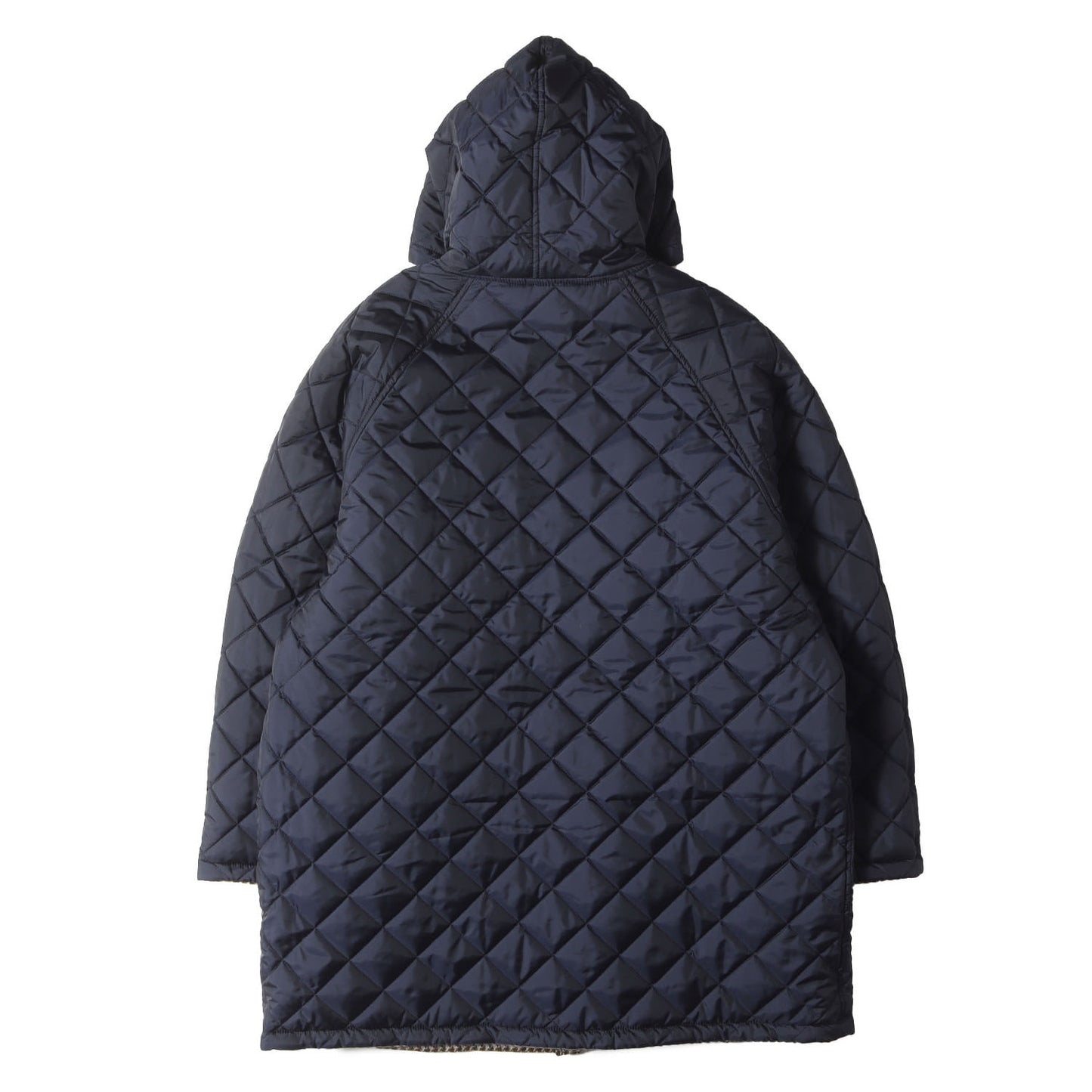 × HARRIS TWEED リバーシブル ウインドウペンチェック キルト フーデッド コート (SD HARRIS TWEED Reversible Hood Coat)